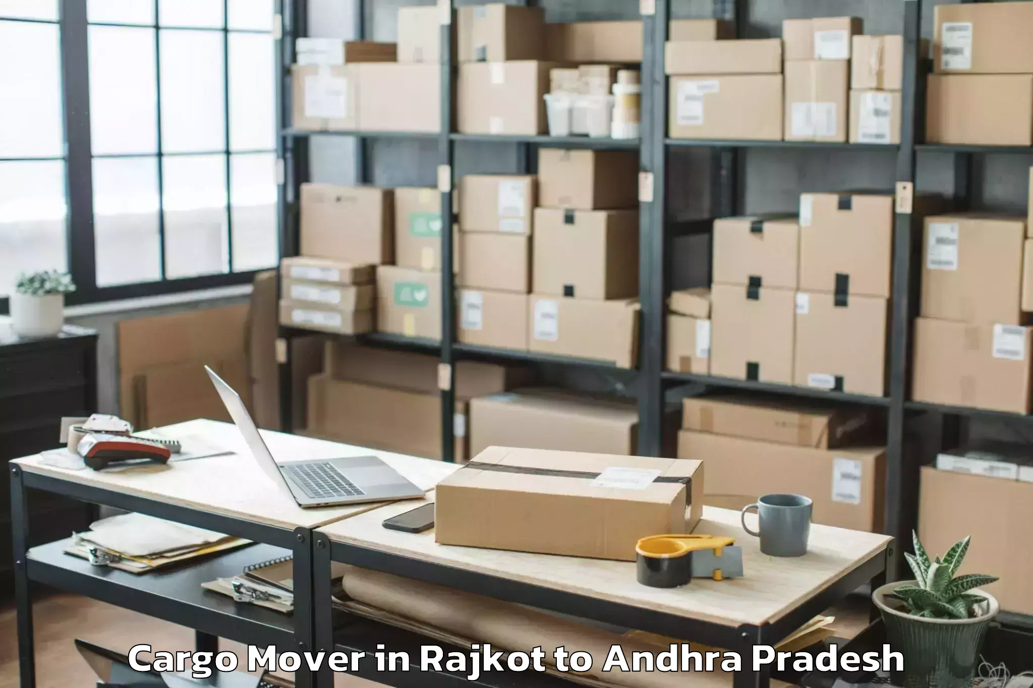 Top Rajkot to Pamulapadu Cargo Mover Available